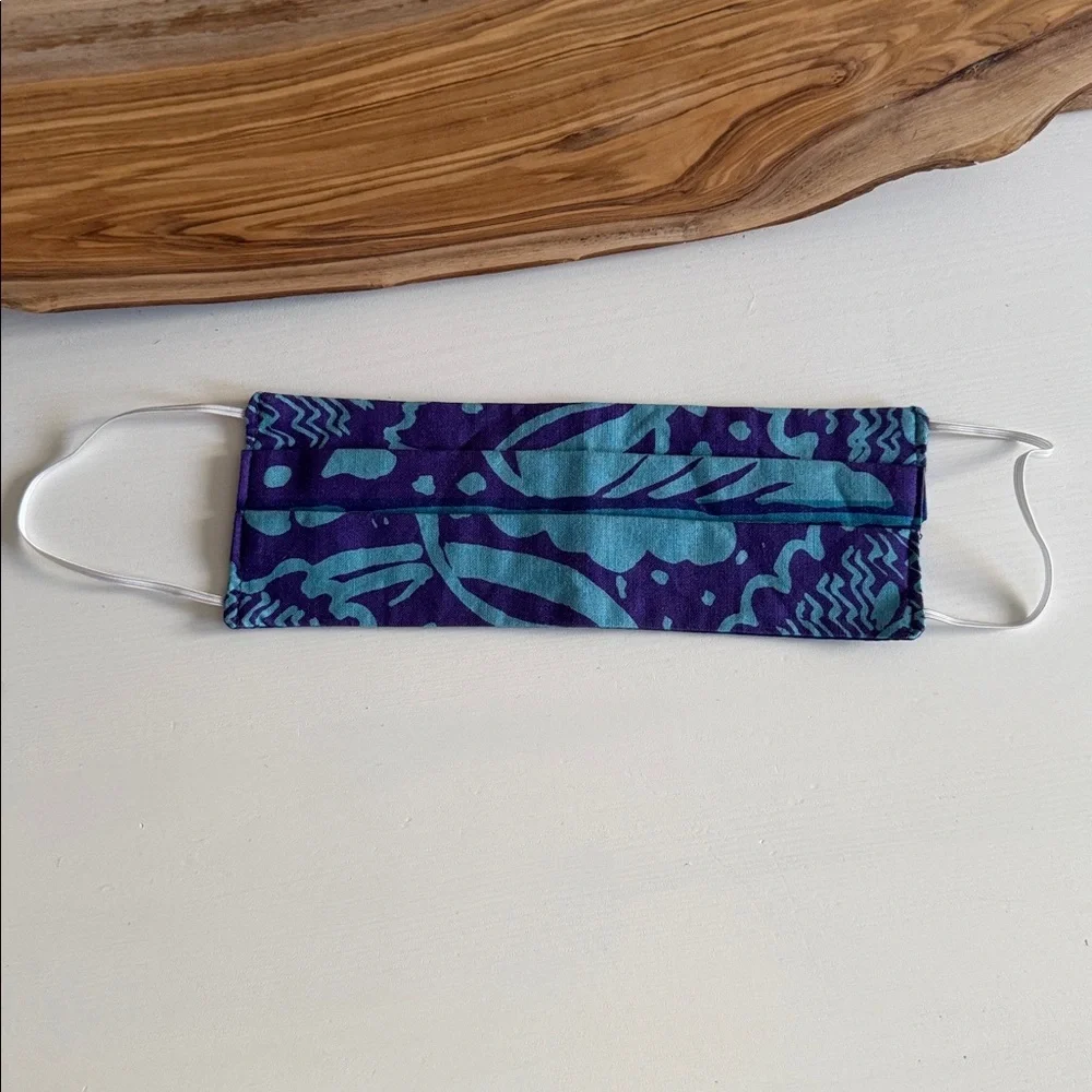 Marimekko Blue and Purple Patterned Adult Face Mask